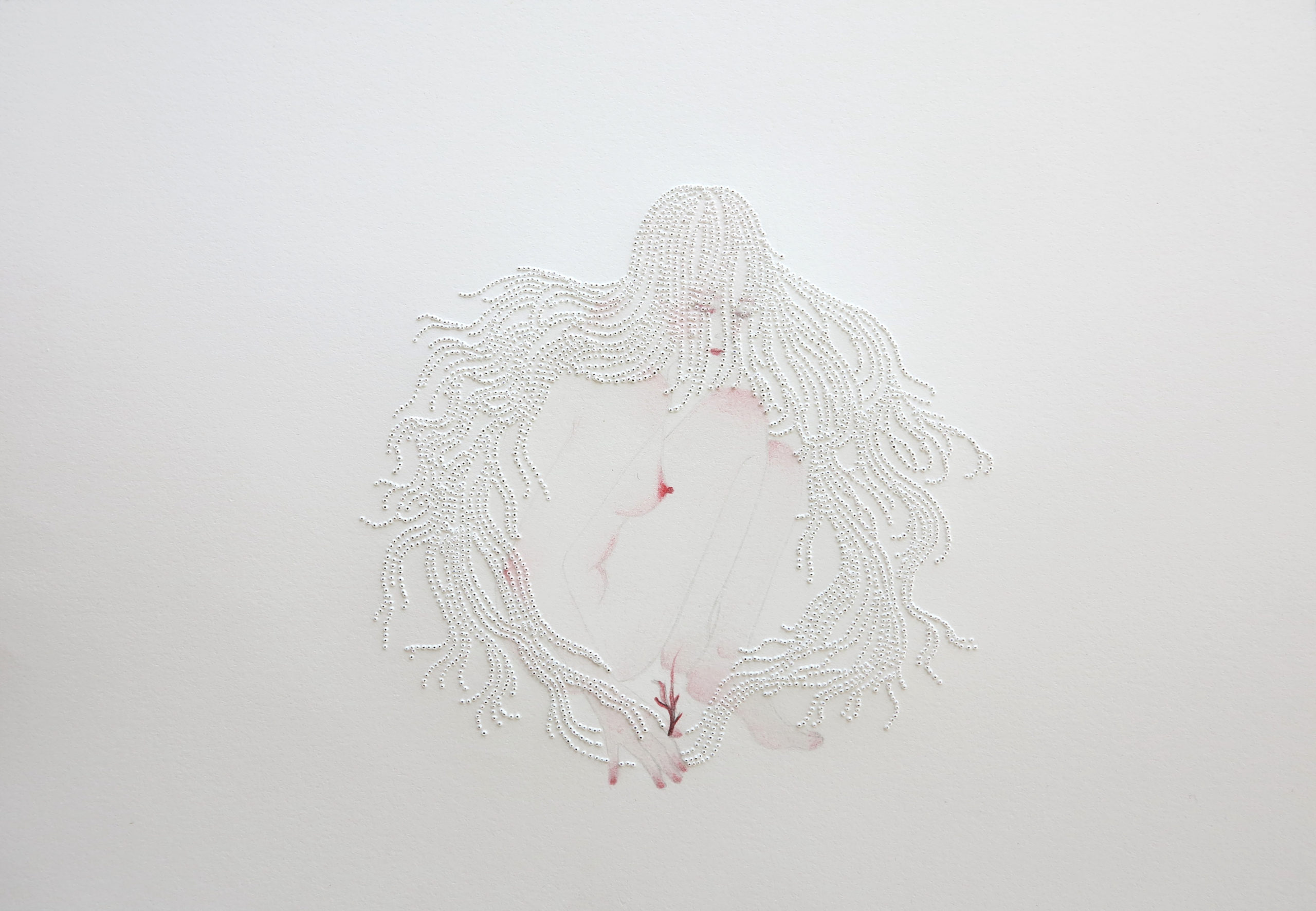 La_poussée_du_désir_marielle_degioanni_18X26_cm_2022_perforations_et_crayons_sur_papier